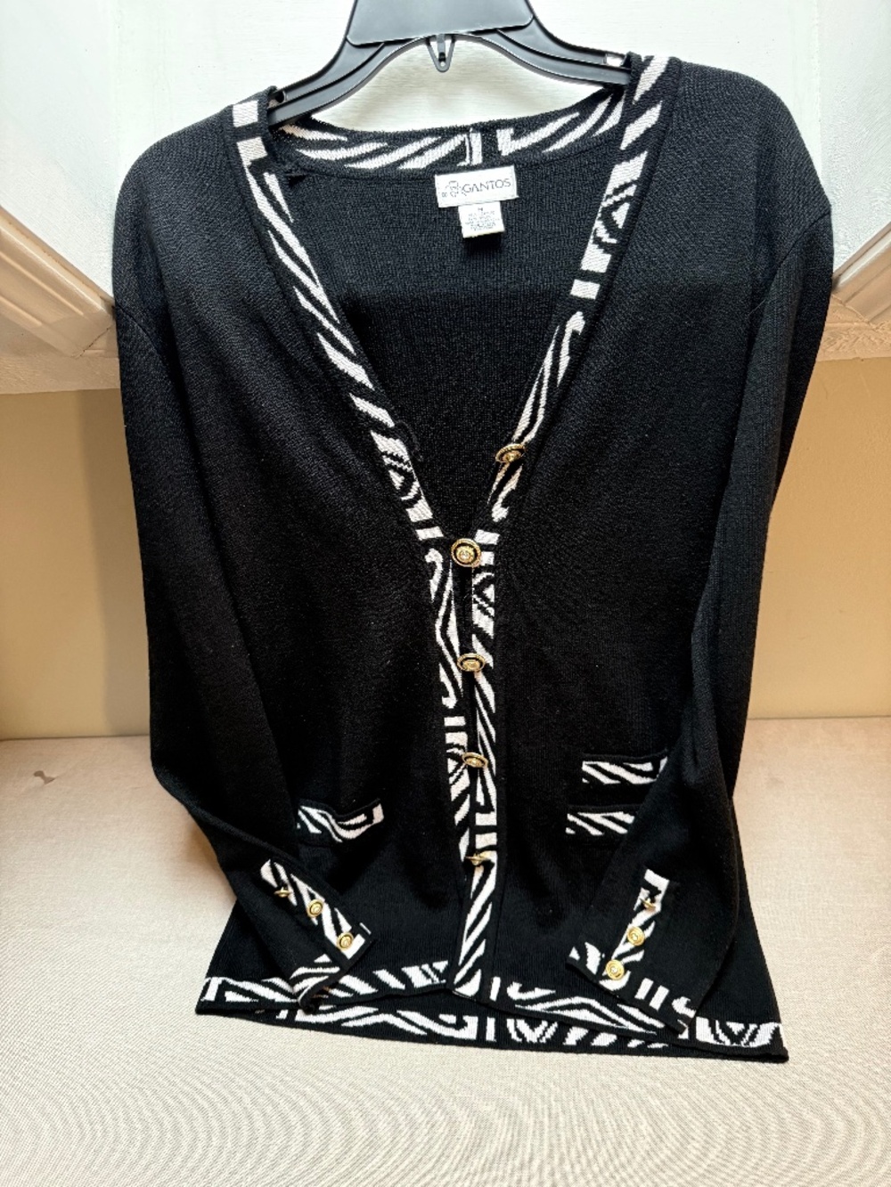 Vintage 1990s Gantos Luxury Knit Cardigan Sweater Size Medium